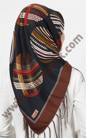 Piramit Püsküllü Eşarp 111-0023-10