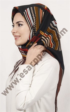 Piramit Püsküllü Eşarp 111-0023-10