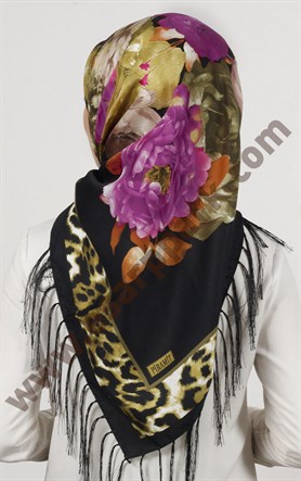 Piramit Püsküllü Eşarp 111-0023-100