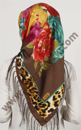 Piramit Püsküllü Eşarp 111-0023-102