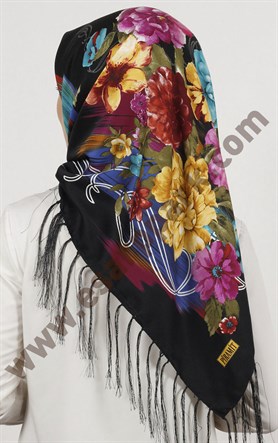 Piramit Püsküllü Eşarp 111-0023-104