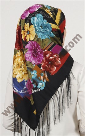 Piramit Püsküllü Eşarp 111-0023-104