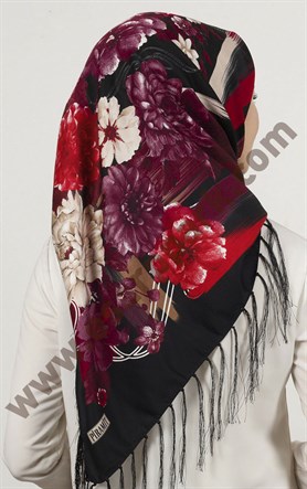 Piramit Püsküllü Eşarp 111-0023-106