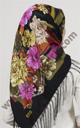 Piramit Püsküllü Eşarp 111-0023-108