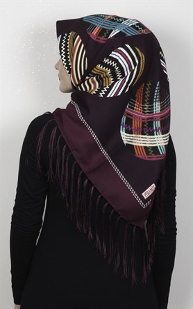 Piramit Püsküllü Eşarp 111-0023-109