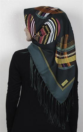 Piramit Püsküllü Eşarp 111-0023-110