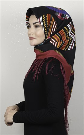 Piramit Püsküllü Eşarp 111-0023-111