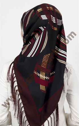 Piramit Püsküllü Eşarp 111-0023-12