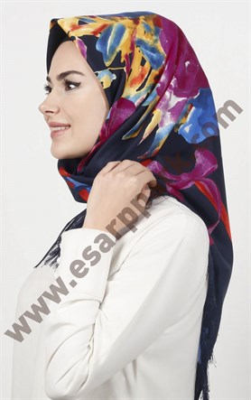 Piramit Püsküllü Eşarp 111-0023-14