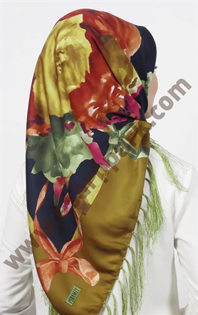 Piramit Püsküllü Eşarp 111-0023-15