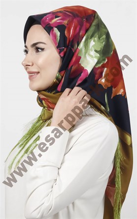 Piramit Püsküllü Eşarp 111-0023-15