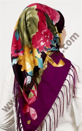 Piramit Püsküllü Eşarp 111-0023-17