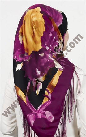 Piramit Püsküllü Eşarp 111-0023-19