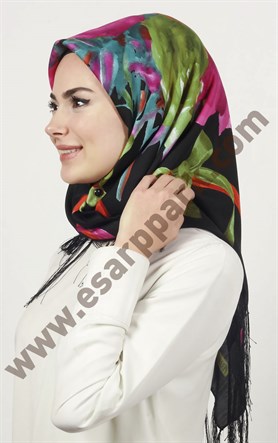 Piramit Püsküllü Eşarp 111-0023-20