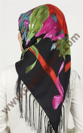 Piramit Püsküllü Eşarp 111-0023-20