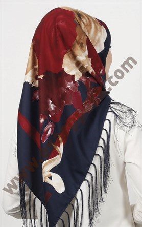 Piramit Püsküllü Eşarp 111-0023-21