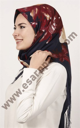 Piramit Püsküllü Eşarp 111-0023-21