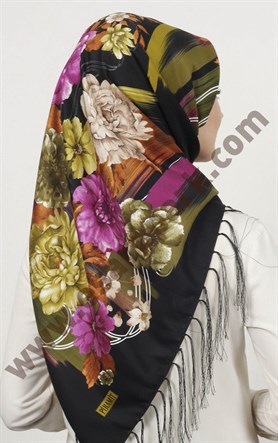 Piramit Püsküllü Eşarp 111-0023-22