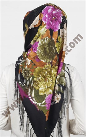 Piramit Püsküllü Eşarp 111-0023-22