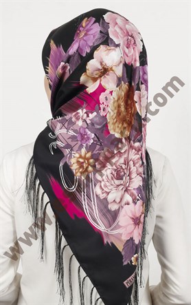 Piramit Püsküllü Eşarp 111-0023-23