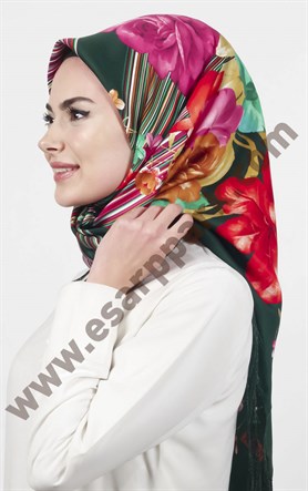 Piramit Püsküllü Eşarp 111-0023-24