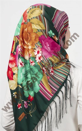 Piramit Püsküllü Eşarp 111-0023-24