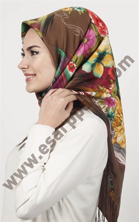 Piramit Püsküllü Eşarp 111-0023-25