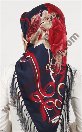 Piramit Püsküllü Eşarp 111-0023-26