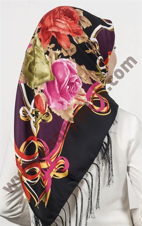 Piramit Püsküllü Eşarp 111-0023-27