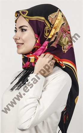 Piramit Püsküllü Eşarp 111-0023-27