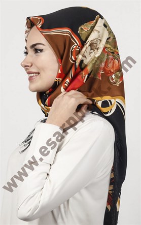 Piramit Püsküllü Eşarp 111-0023-28