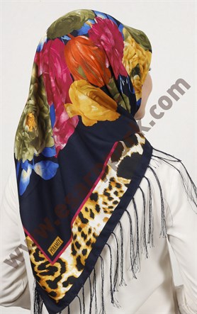 Piramit Püsküllü Eşarp 111-0023-31