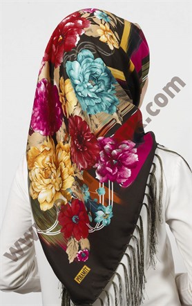 Piramit Püsküllü Eşarp 111-0023-33