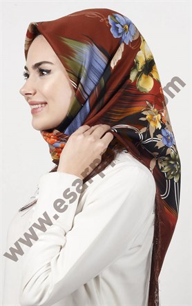 Piramit Püsküllü Eşarp 111-0023-34