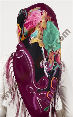 Piramit Püsküllü Eşarp 111-0023-36