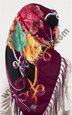 Piramit Püsküllü Eşarp 111-0023-36