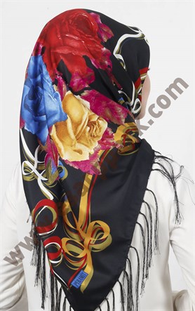 Piramit Püsküllü Eşarp 111-0023-37