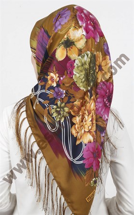 Piramit Püsküllü Eşarp 111-0023-39