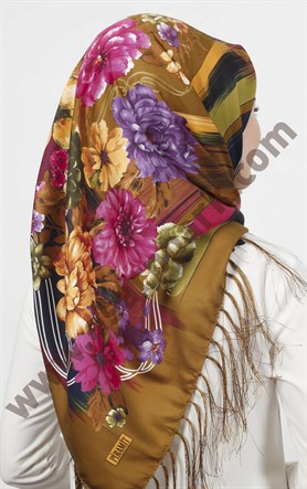 Piramit Püsküllü Eşarp 111-0023-39