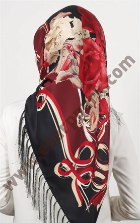 Piramit Püsküllü Eşarp 111-0023-40