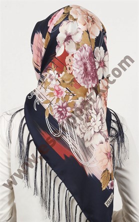 Piramit Püsküllü Eşarp 111-0023-41