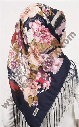 Piramit Püsküllü Eşarp 111-0023-41