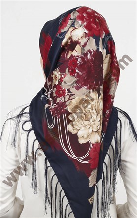 Piramit Püsküllü Eşarp 111-0023-43