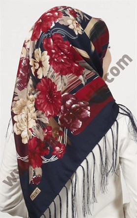 Piramit Püsküllü Eşarp 111-0023-43