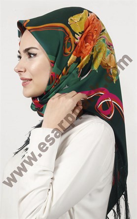 Piramit Püsküllü Eşarp 111-0023-44