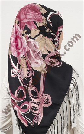 Piramit Püsküllü Eşarp 111-0023-45