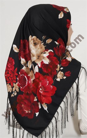 Piramit Püsküllü Eşarp 111-0023-46