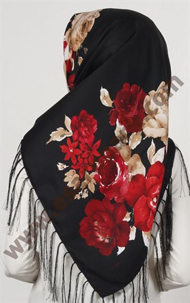 Piramit Püsküllü Eşarp 111-0023-46