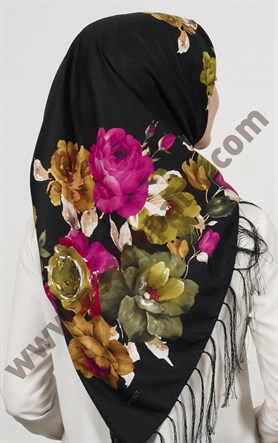 Piramit Püsküllü Eşarp 111-0023-47