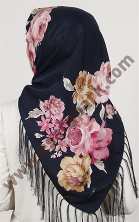 Piramit Püsküllü Eşarp 111-0023-48